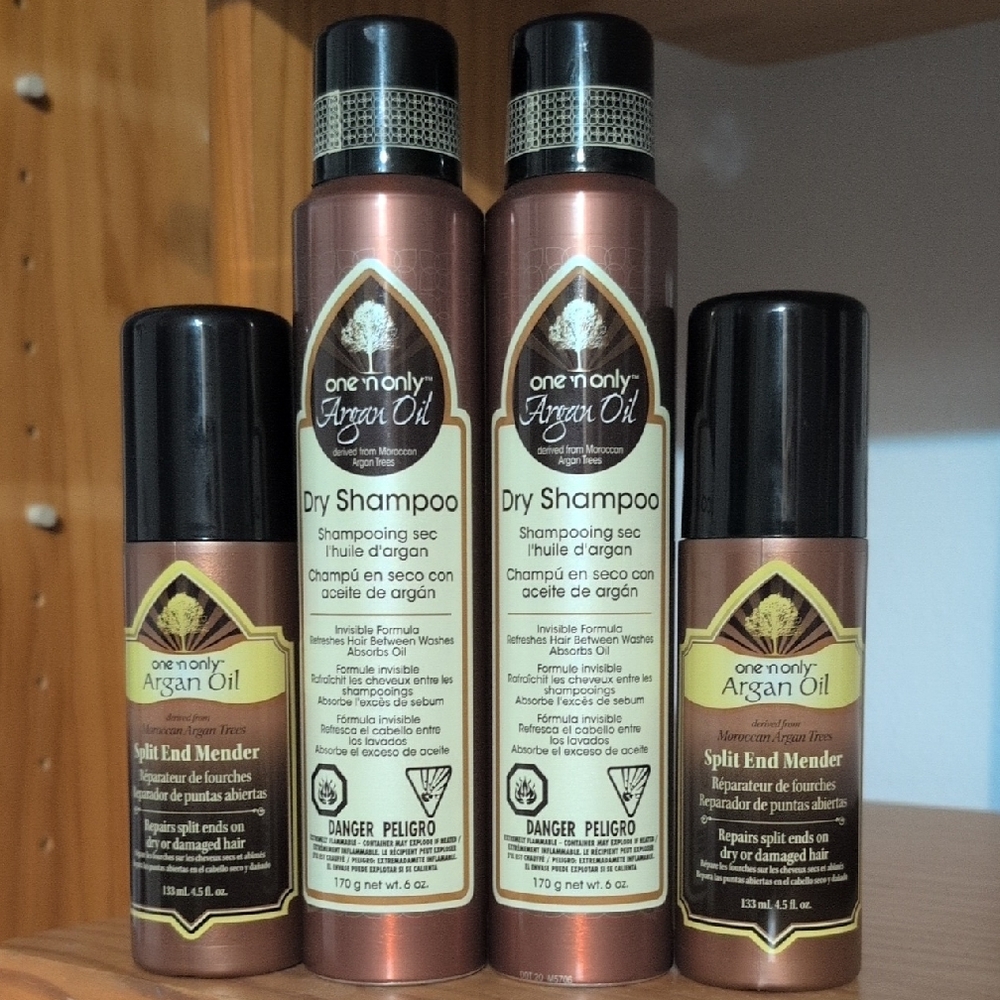 Argan Oil Dry Shampoo and Split End Mender - Brown and Black